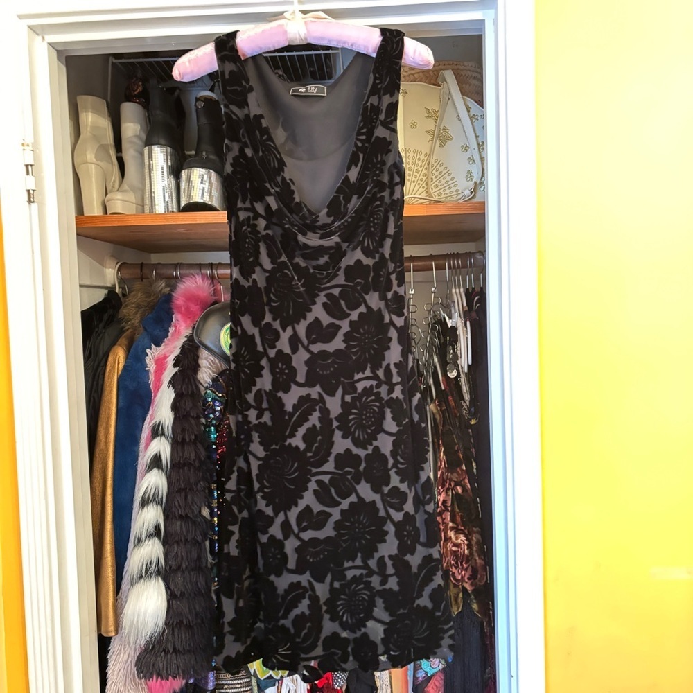 Lily Burnout Velvet Dress